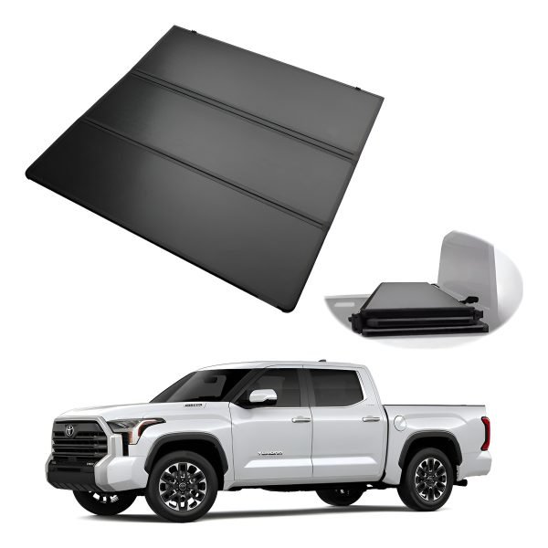 Tapa Batea Trifold Rígida Para Toyota Tundra 2022-2026