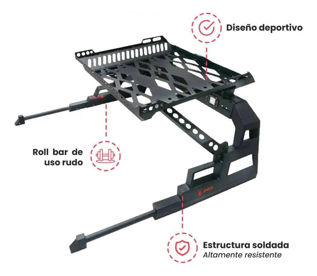 Roll Bar C/canastilla Para Chevrolet Colorado 2008-2026 - Imagen 3