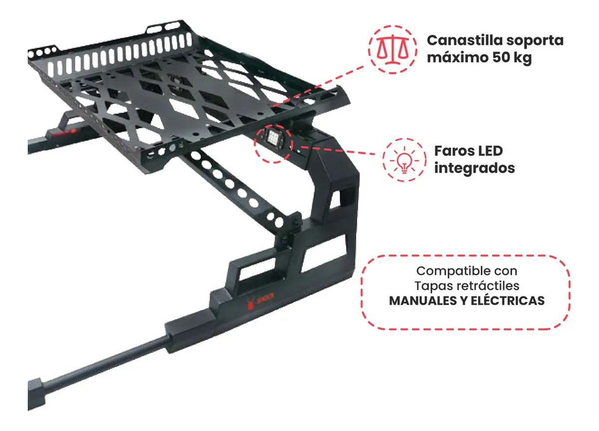 Roll Bar C/canastilla Para Chevrolet Colorado 2008-2026 - Imagen 2