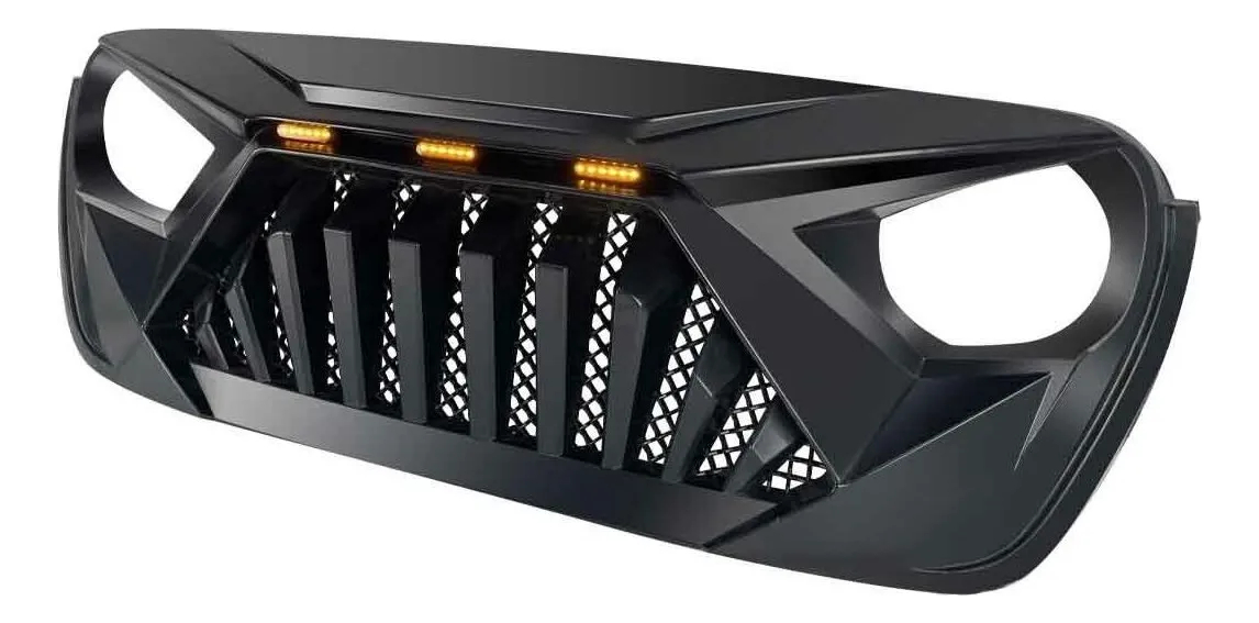 Parrilla Para Jeep Wrangler Jk 2007 Al 2017 Con Led - Imagen 4