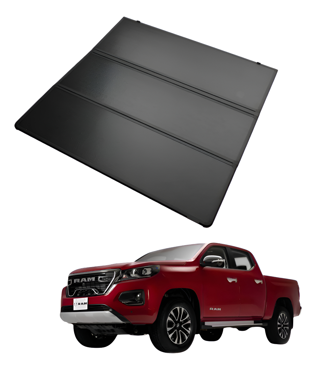 Tapa Batea Trifold Rigida Para Dodge Ram 1200 2023 A 2025