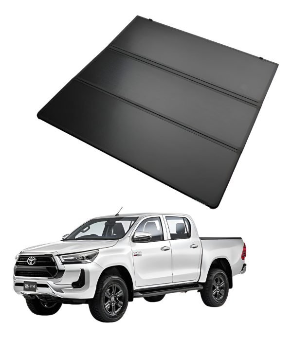 Tapa Batea Rígida Trifold Para Toyota Hilux 2016 A 2023