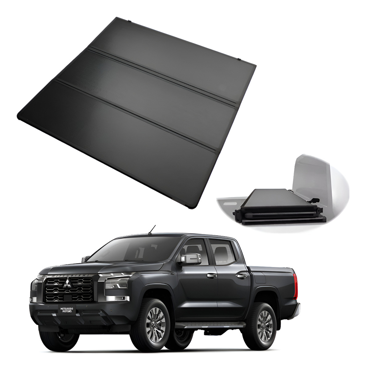 Tapa Batea Trifold Rígida Para Mitsubishi L200 2024-2026