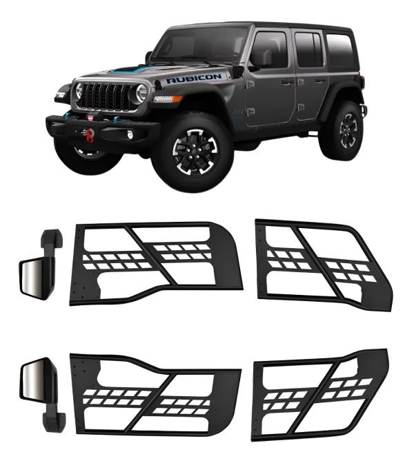 Puertas Tubulares Con Espejos Off Road Jeep Jl 2018-2026