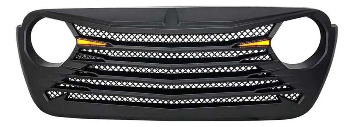 Parrilla Jeep Wrangler Jl 2018 - 2025 C/led Blanco Y Ámbar