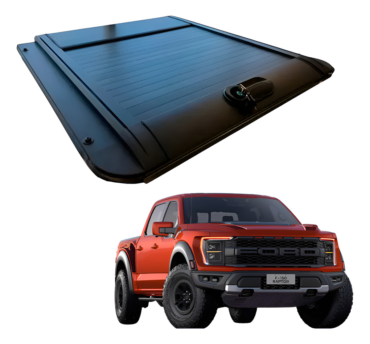 Tapa Batea Retráctil C/chapa Ford F-150 Raptor 2021-2026