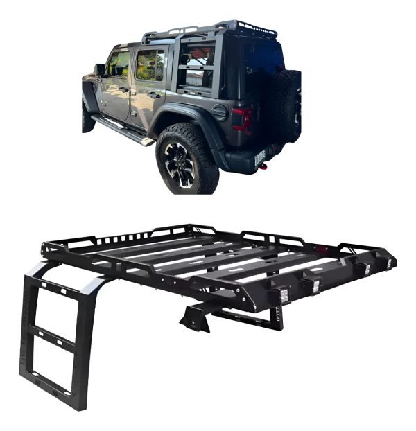Canastilla Con Escalera Portaequipaje Jeep Jl 2018 Al 2023