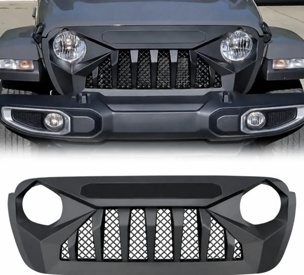 Parrilla Jeep Wrangler Jk 2007-2017 Emperador Negro Mate Abs