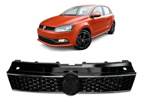 Parrilla Frontal Volkswagen Polo Gti 2012-2014 Negro Cromado