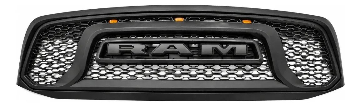 Parrilla Dodge Ram 1500 2002-2005 Con Luces Ámbar Negro Mate - Imagen 2