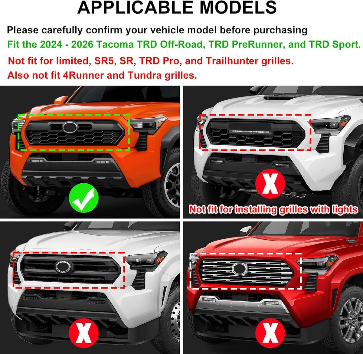 Emblema Tricolor Trd Para Parrilla Toyota Tacoma 2024-2026 - Imagen 9