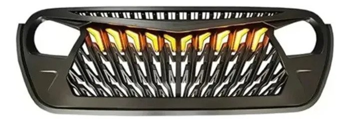 Parrilla Jeep Wrangler Jl 2018 A 2026 Con Led Negro Mate Abs - Imagen 2