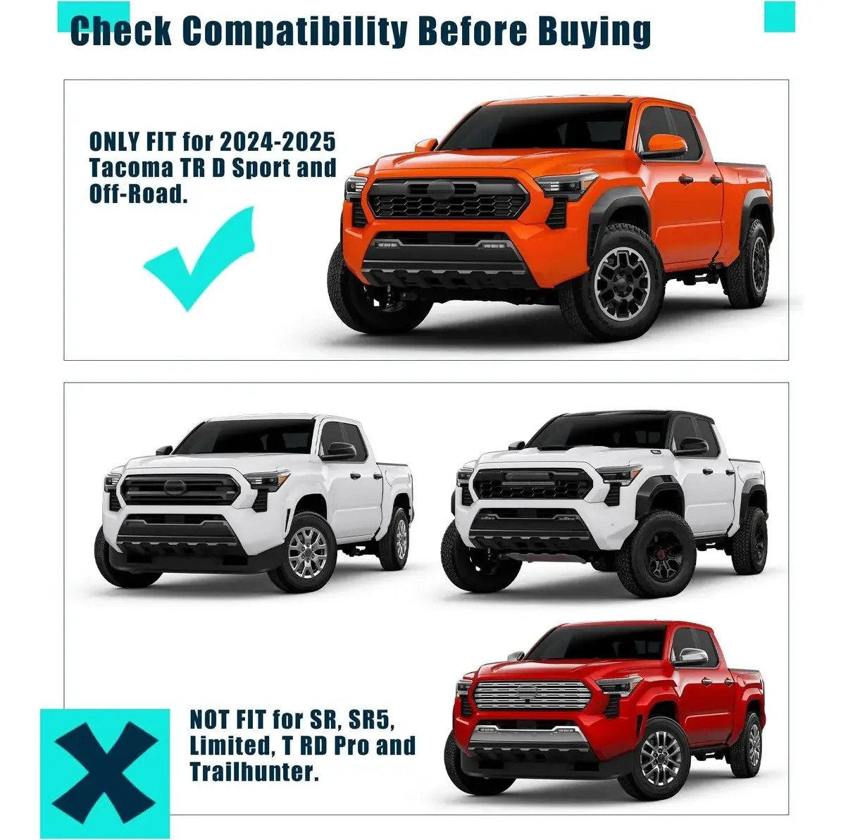 Luces Led Para Parrilla Original Toyota Tacoma 2024 Al 2026 - Imagen 5