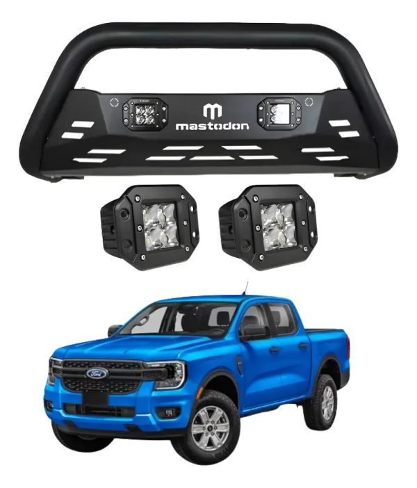 Burrera Rage Con 2 Faros Para Ford Ranger 2013-2022