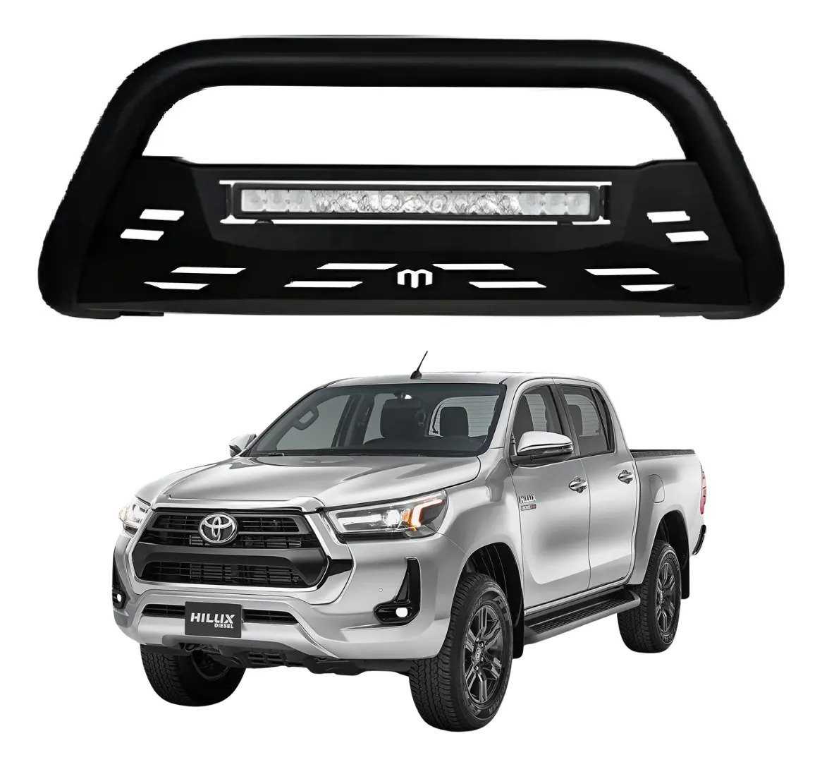 Burrera Barra Luz Led Para Toyota Hilux Platinum 2021-2026