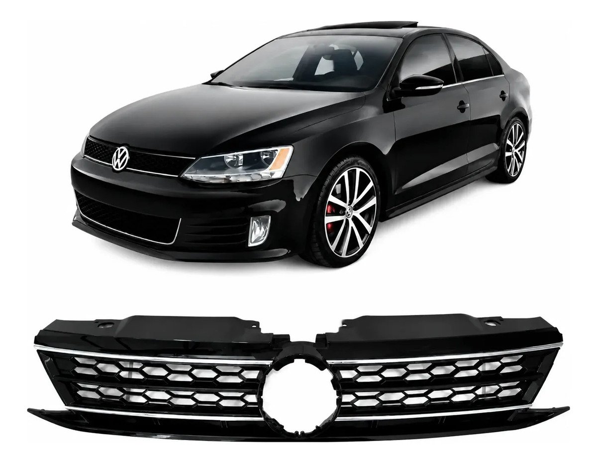 Parrilla Volkswagen Jetta Gli 2015 Al 2018 Negro Cromado Abs