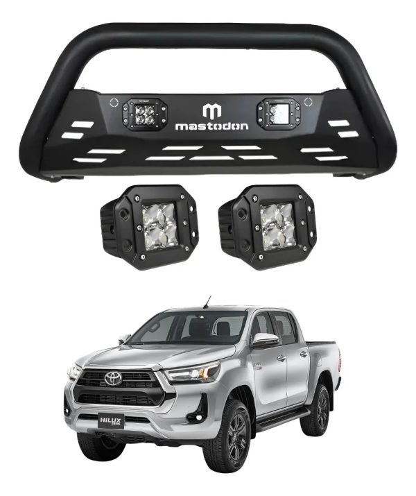 Burrera Rage 2 Faros Para Toyota Hilux Platinum 2016-2026