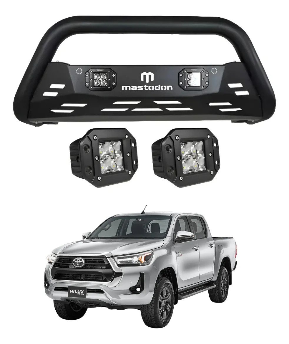 Burrera Rage 2 Faros Para Toyota Hilux Platinum 2016-2026