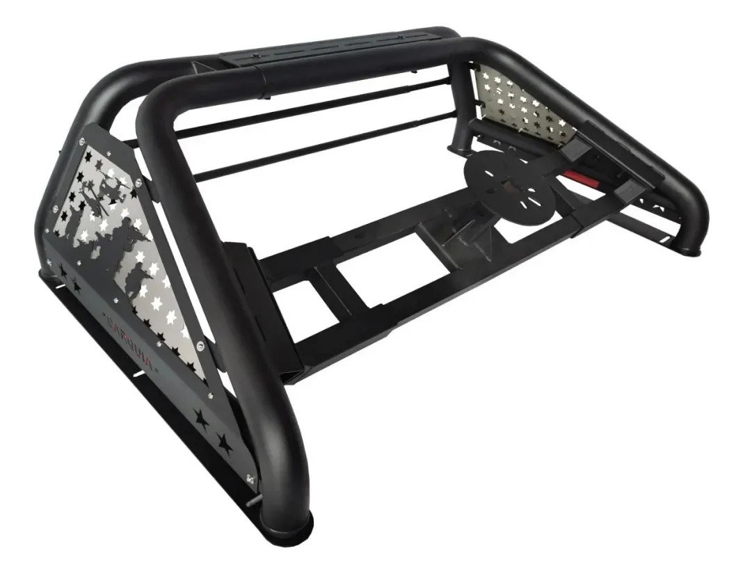 Roll Bar Táctico C/porta Llanta Para Toyota Hilux 2016-2026