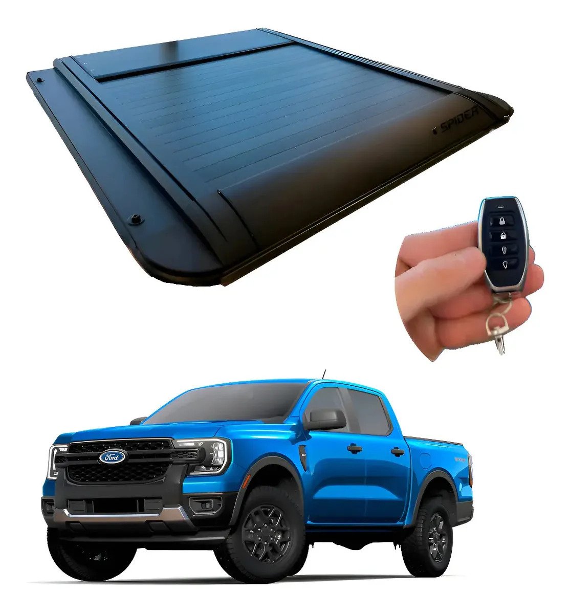 Tapa Batea Retráctil Eléctrica Para Ford Ranger 2023 Al 2026 - Imagen 5