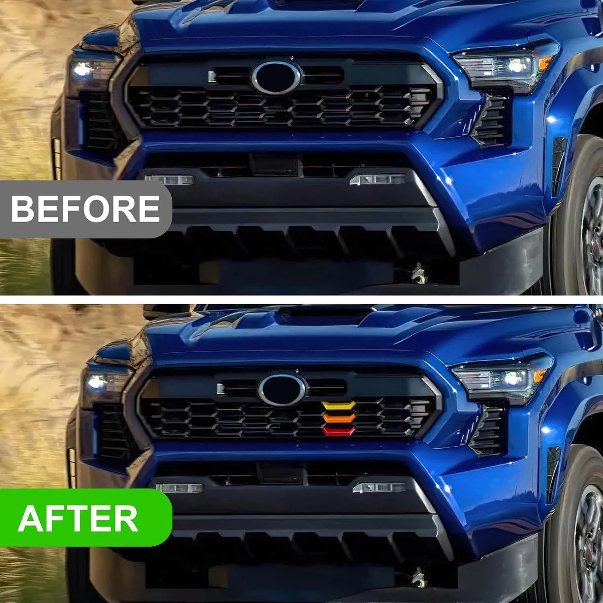 Emblema Tricolor Trd Para Parrilla Toyota Tacoma 2024-2026 - Imagen 6