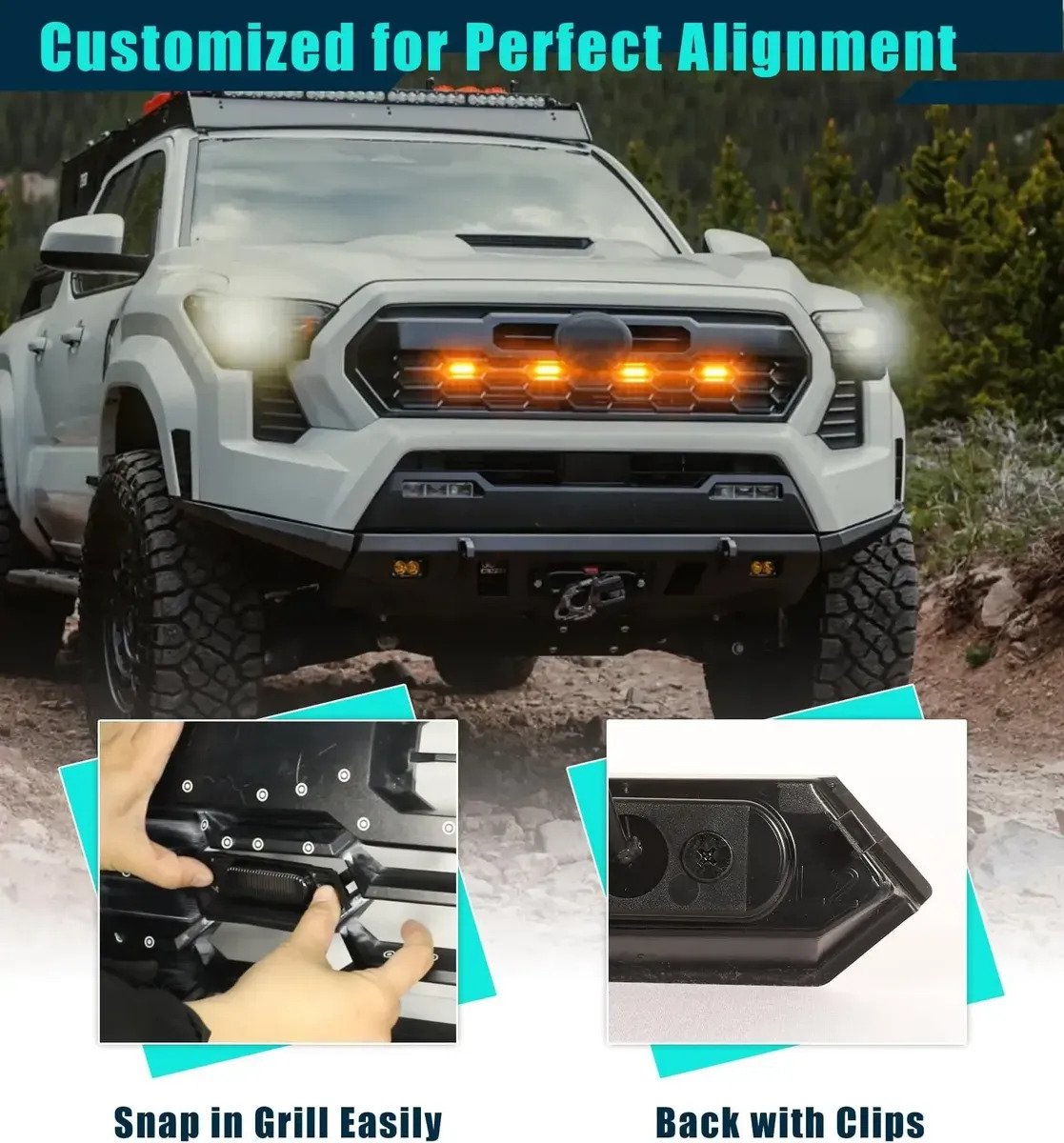Luces Led Para Parrilla Original Toyota Tacoma 2024 Al 2026 - Imagen 2