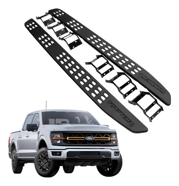 Estribos Tipo Raptor Ford F-150/lobo 2021-2026 Doble Cabina