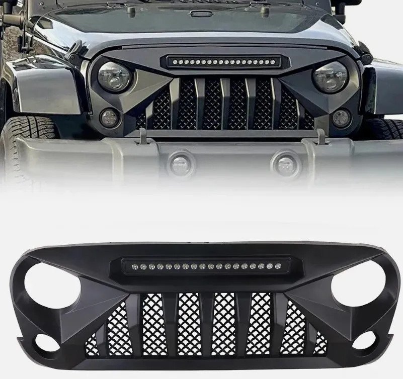 Parrilla Angry Enojado Barra Led Jeep Jk 2007-2017 - Imagen 3
