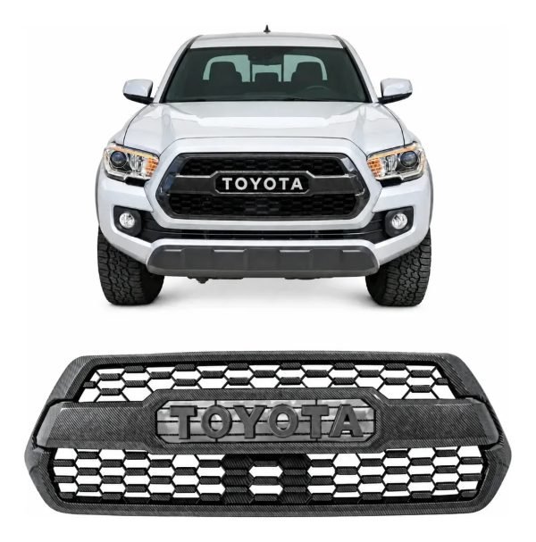 Parrilla Para Toyota Tacoma 2016-2023 Letras Acabado Carbono