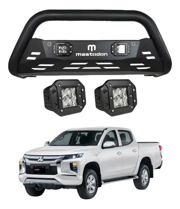 Burrera Rage Con 2 Faros Para Mitsubishi L200 2020-2022