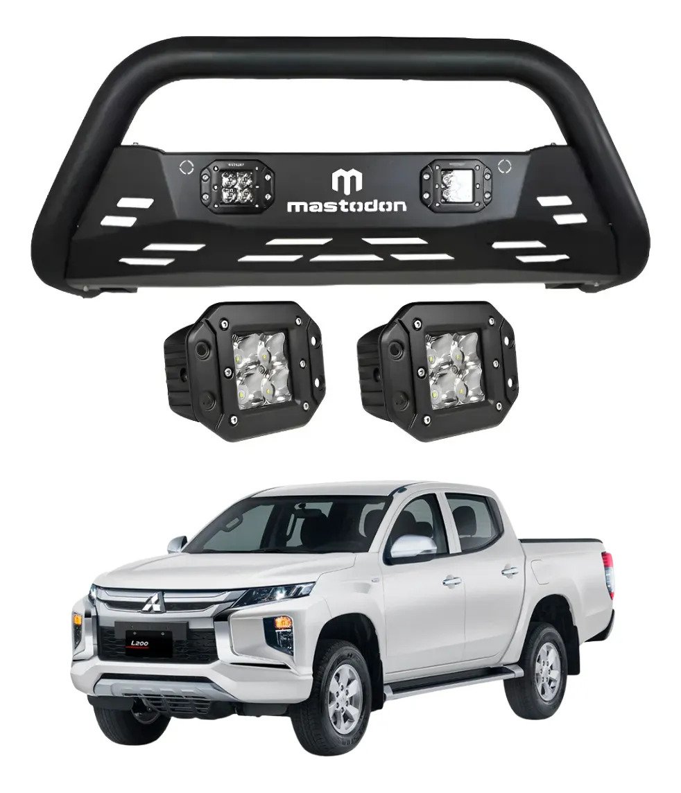 Burrera Rage Con 2 Faros Para Mitsubishi L200 2020-2022