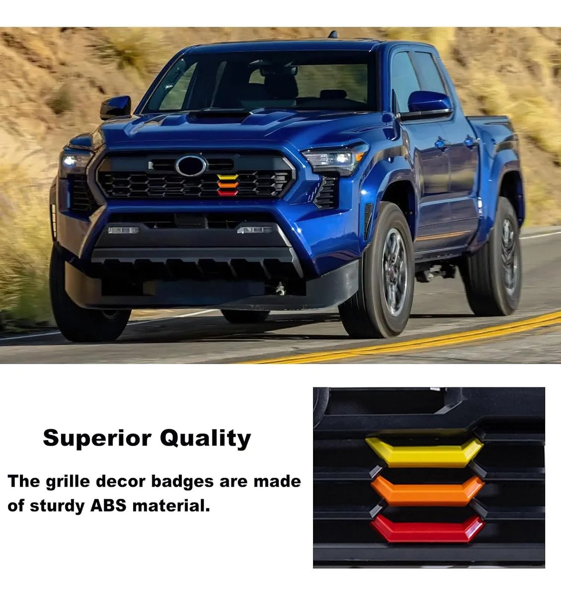 Emblema Tricolor Trd Para Parrilla Toyota Tacoma 2024-2026 - Imagen 5