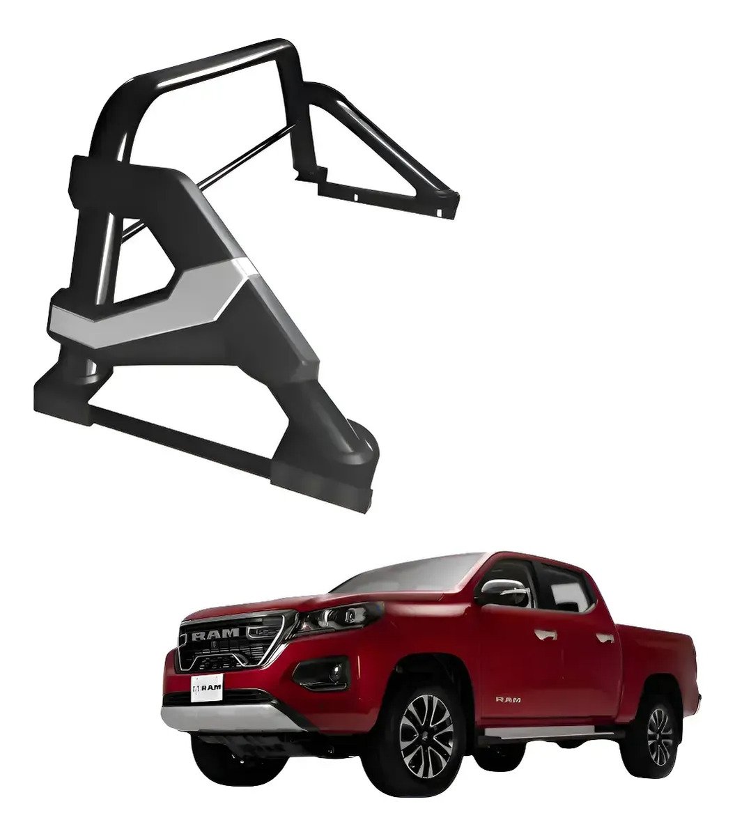 Roll Bar C/luz Stop Ram 1200 2024-2026 Compatible C/tapa