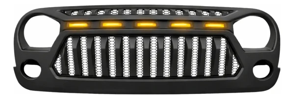 Parrilla Jeep Wrangler Jl 18-25 Gladiator Jt 20-25 Led Ámbar - Imagen 3